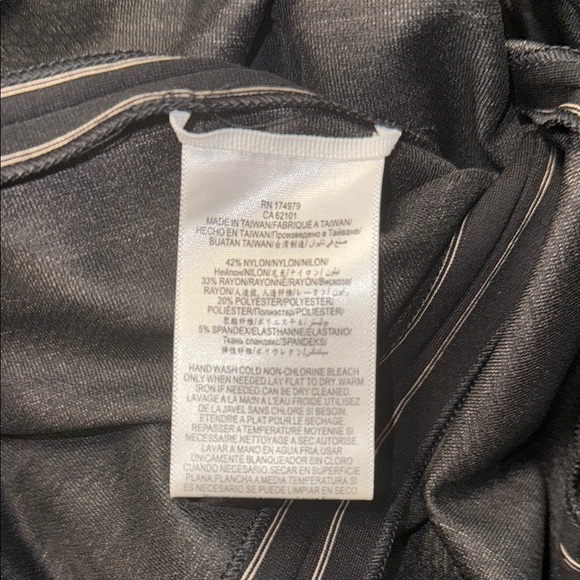 New Without Tags BCBGMaxAzria Black Pinstripe Wrap Dress Size M - Picture 8 of 8